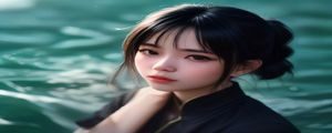 鲤鱼乡溪边清晨薄雾中一排古朴白墙黛瓦民居倒映在清澈溪水中，光线柔和宁静